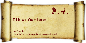 Miksa Adrienn névjegykártya